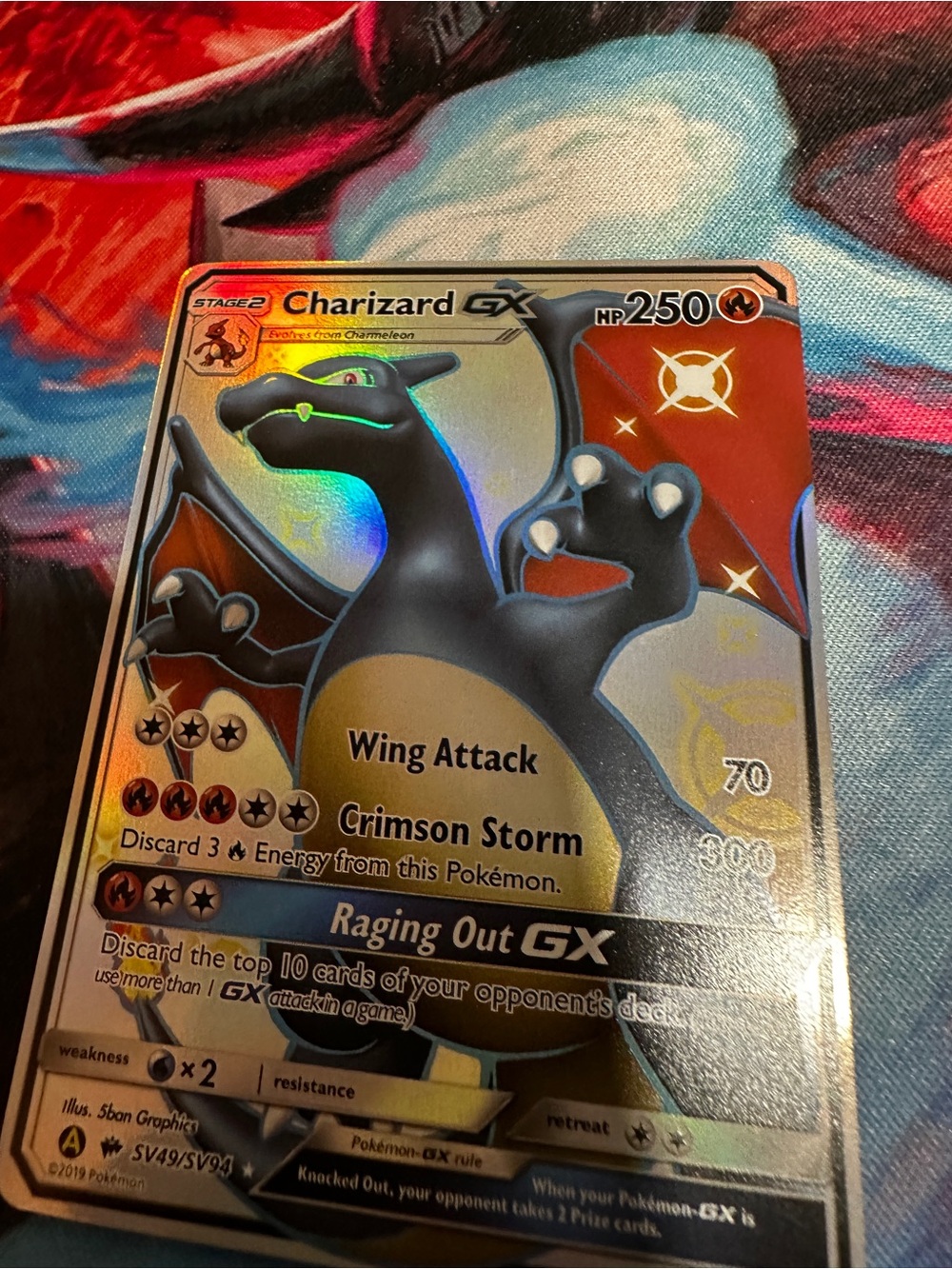 Pokemon Charizard GX Holo Card